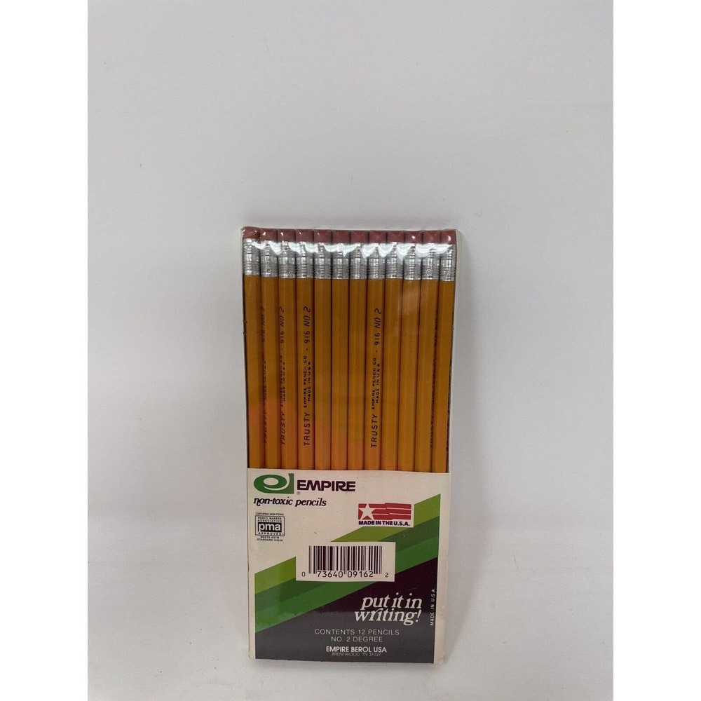 Vintage Empire #2 No2 Pencils Pack Of 12 Unopened "Put It In Writing" Made USA